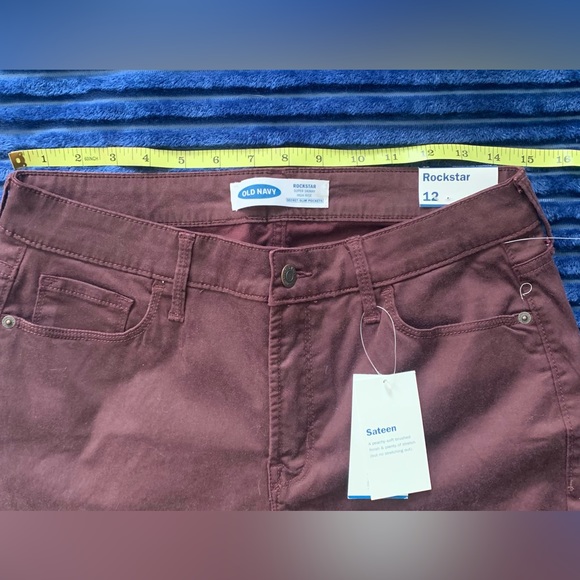 NWT❗️ Purple (eggplant color) sateen high rise rockstar jeans - Picture 5 of 5